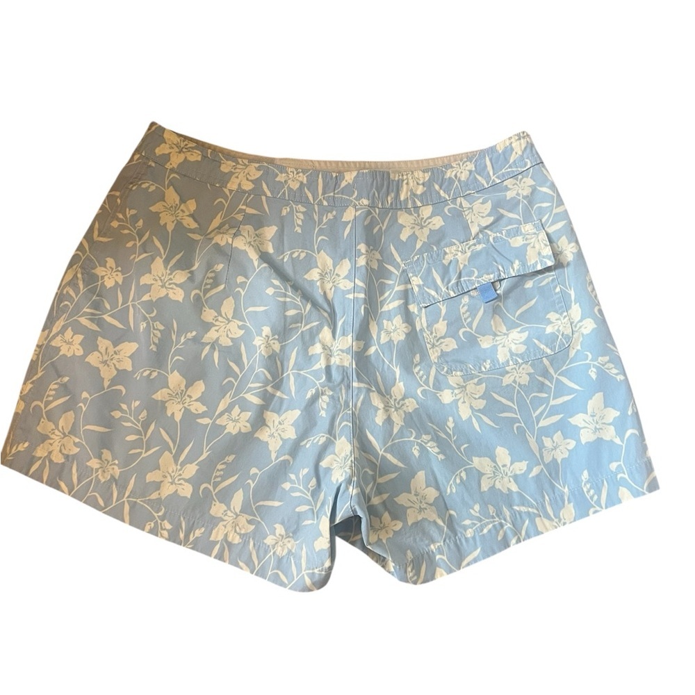 GAP Light Blue Floral Women's Athletic / Board Shorts - Picture 2 of 6